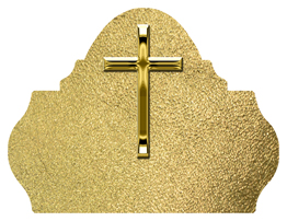 DARAY L 510 GD SH GD Gold Single Cross Shimmer Gold Background